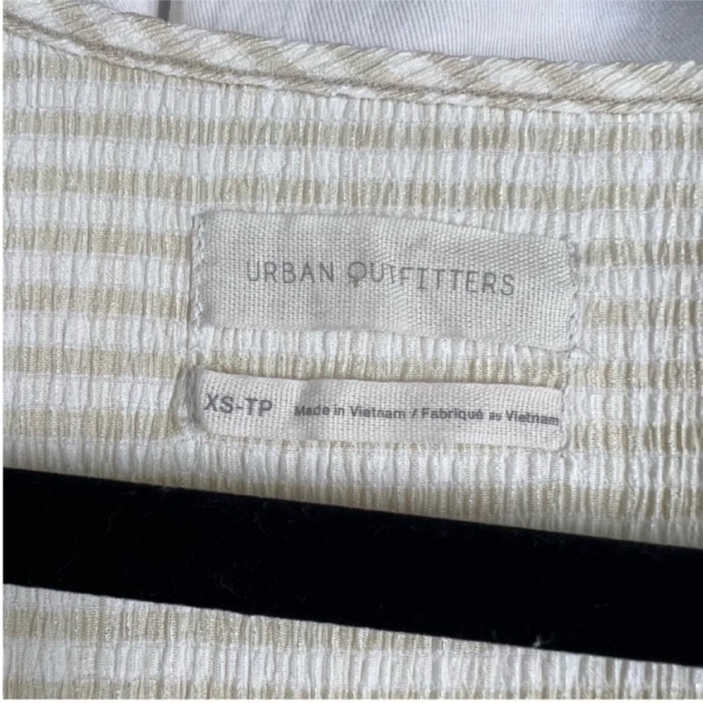 Urban Outfitters Cream Ribbed Wrap Mini Dress - Picture 5 of 7